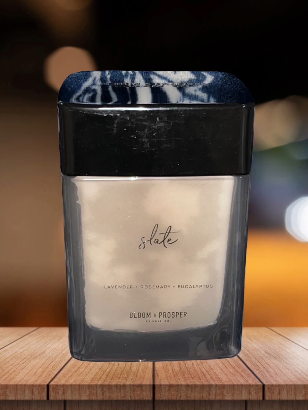 NEW! Bloom & Prosper Slate Candle 10.8 oz (Lavender, Rosemary, Eucalyptus)